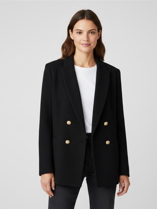 H&M Jackets & Blazers - H&M Black Wool Blend Tailored Blazer
Jacket - Women's Size XL (EUC)